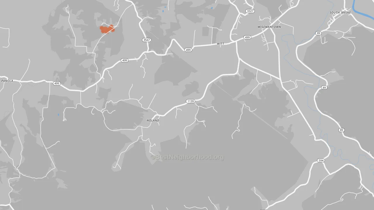Bike Grade map of Wisemantown, KY