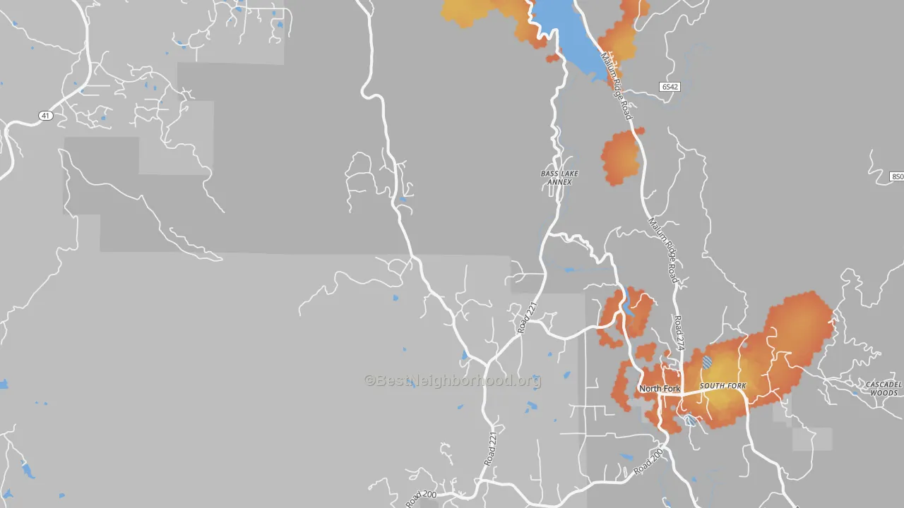 Bike Grade map of Wishon, CA