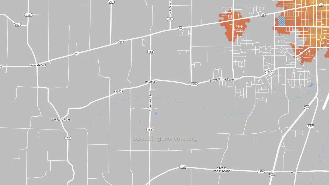 Bike Grade map of Wiswell, KY