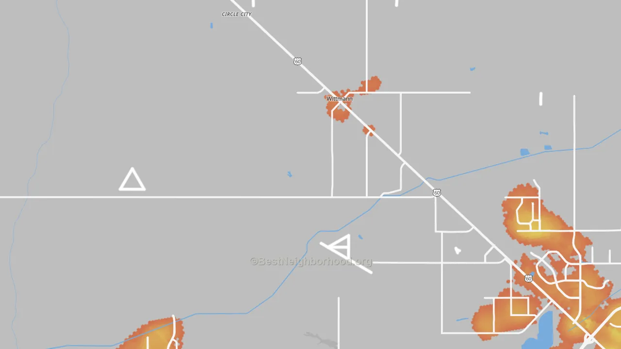 Bike Grade map of Wittmann, AZ