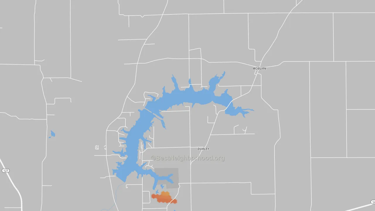 Bike Grade map of Woburn, IL