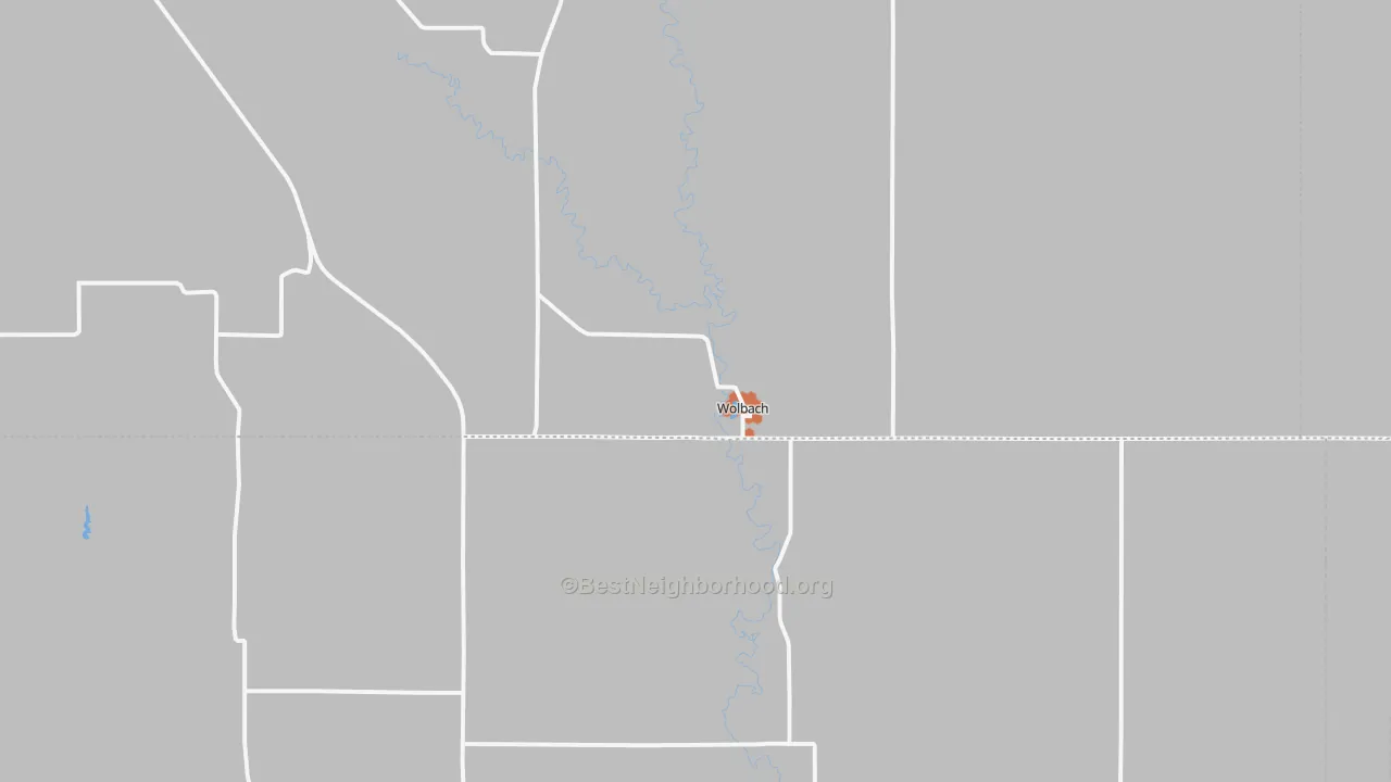Bike Grade map of Wolbach, NE