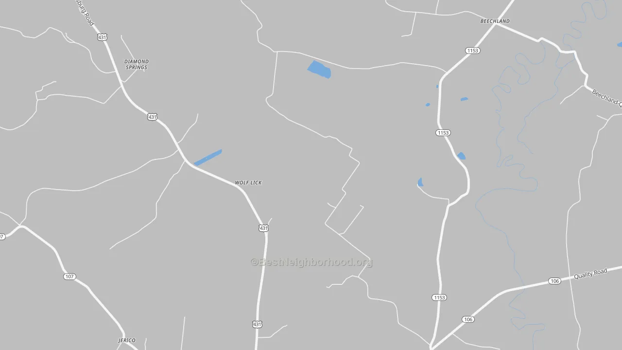 Bike Grade map of Wolf Lick, KY