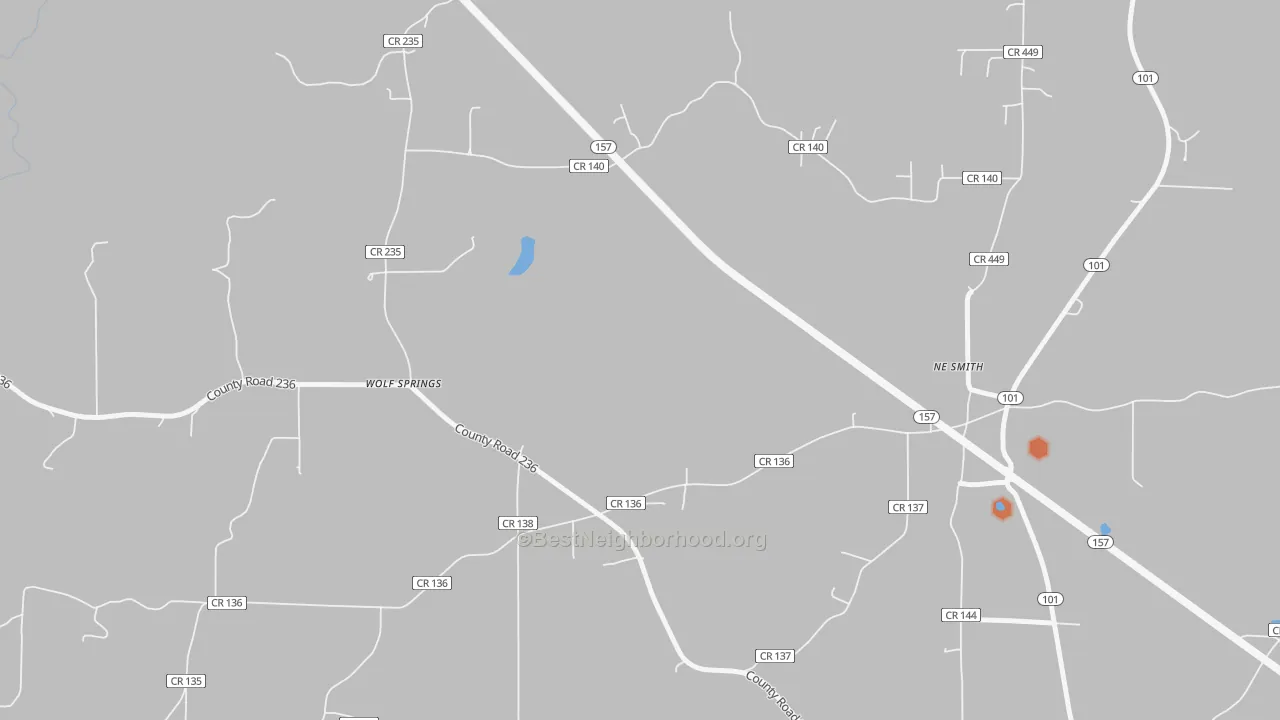 Bike Grade map of Wolf Springs, AL
