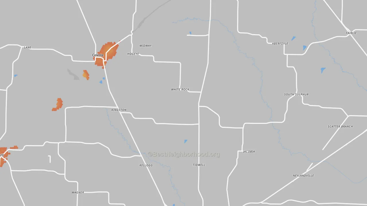 Bike Grade map of Wolfe City, TX