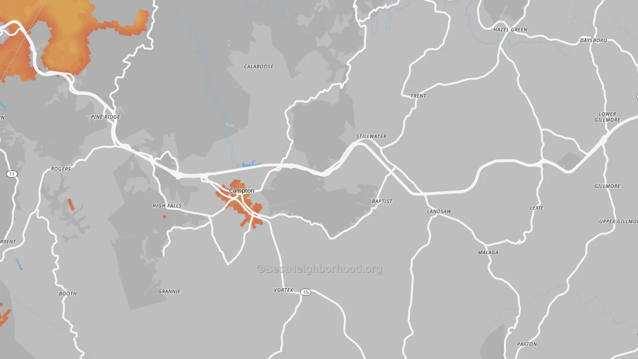 Bike Grade map of Wolfe County, KY