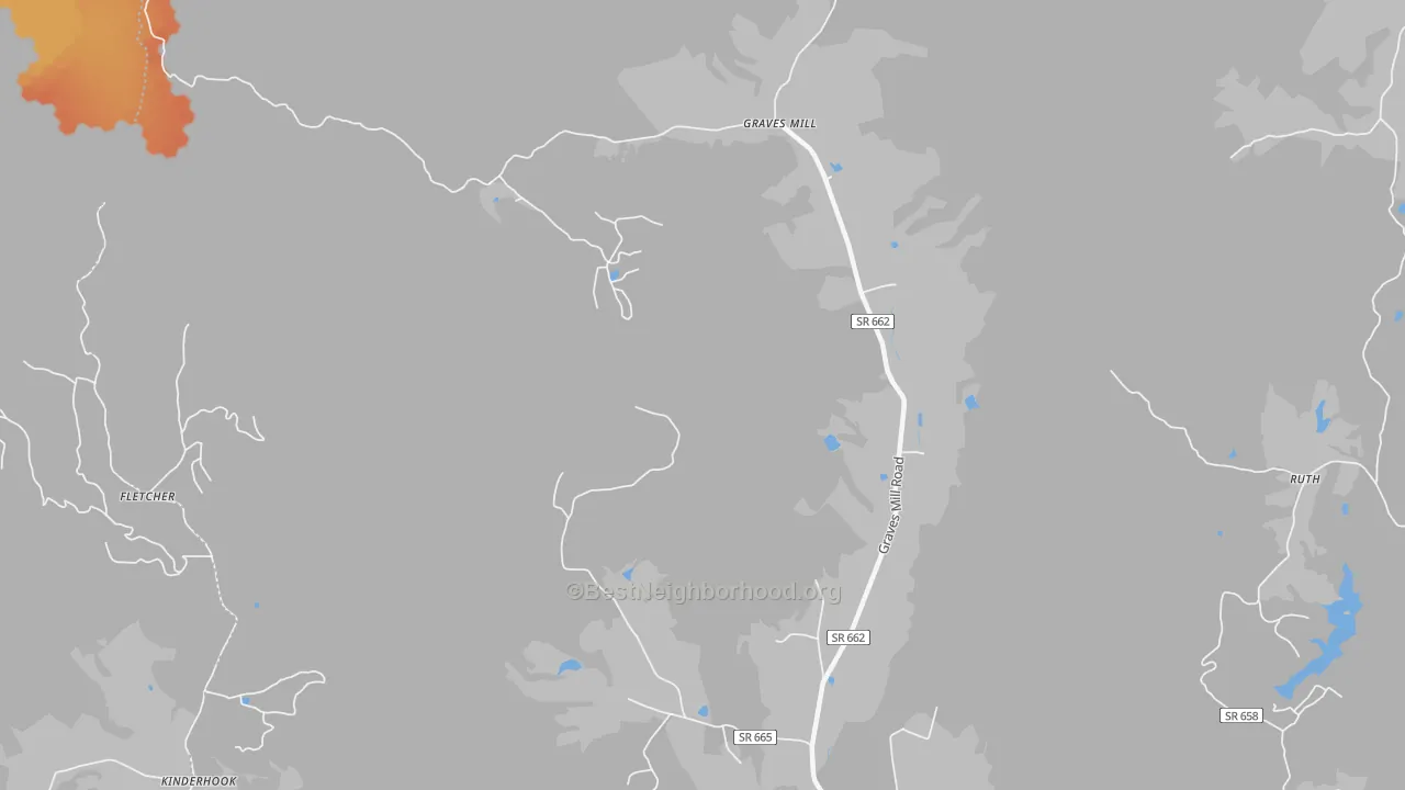 Bike Grade map of Wolftown, VA