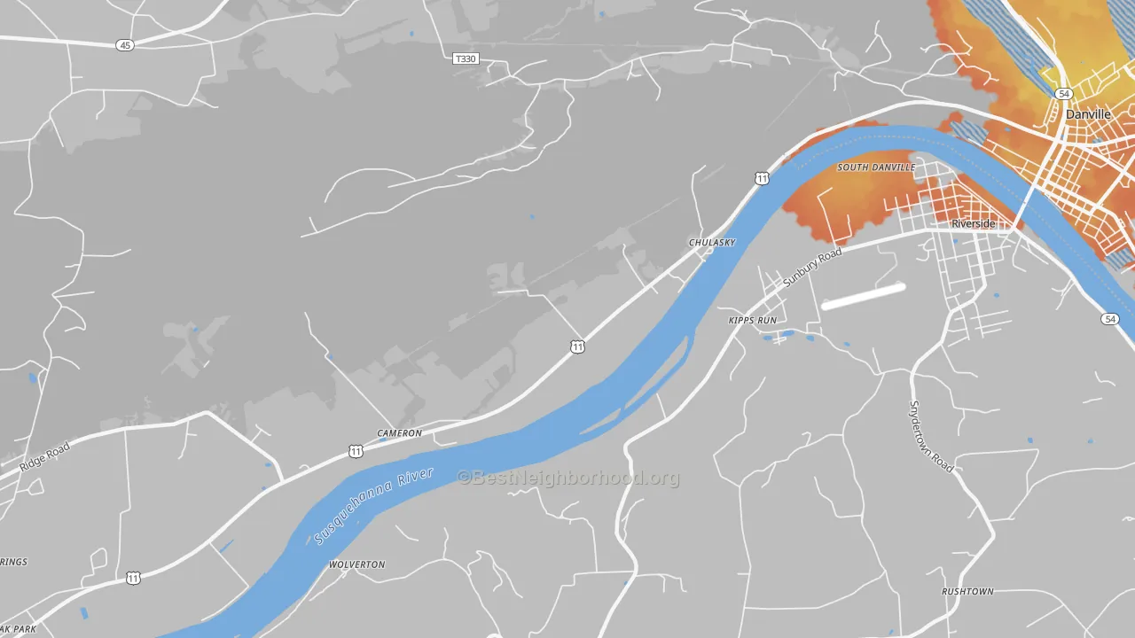 Bike Grade map of Wolverton, PA