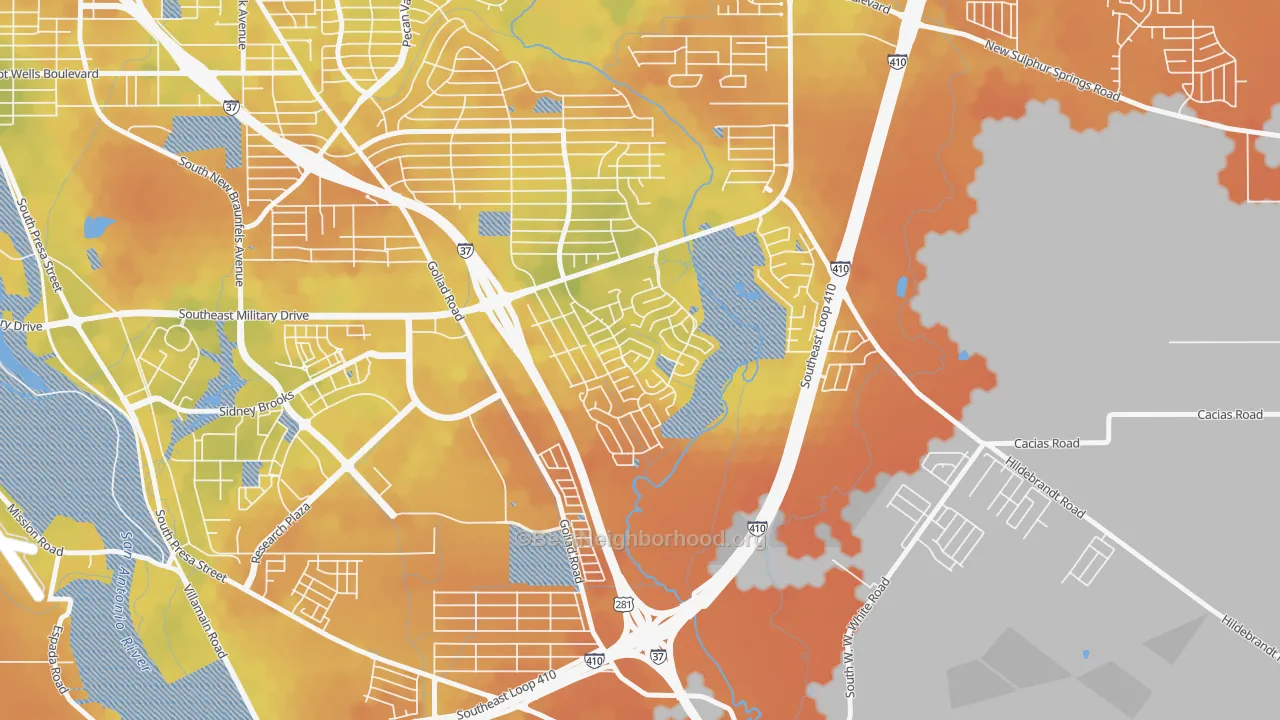 Bike Grade map of Woodbridge at Monte Viejo, San Antonio, TX
