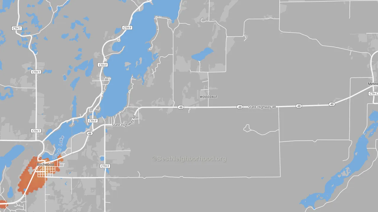 Bike Grade map of Wooddale, WI
