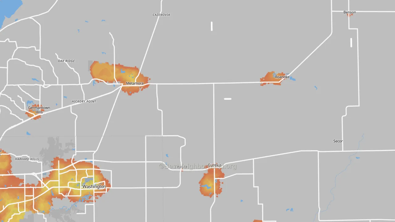 Bike Grade map of Woodford County, IL