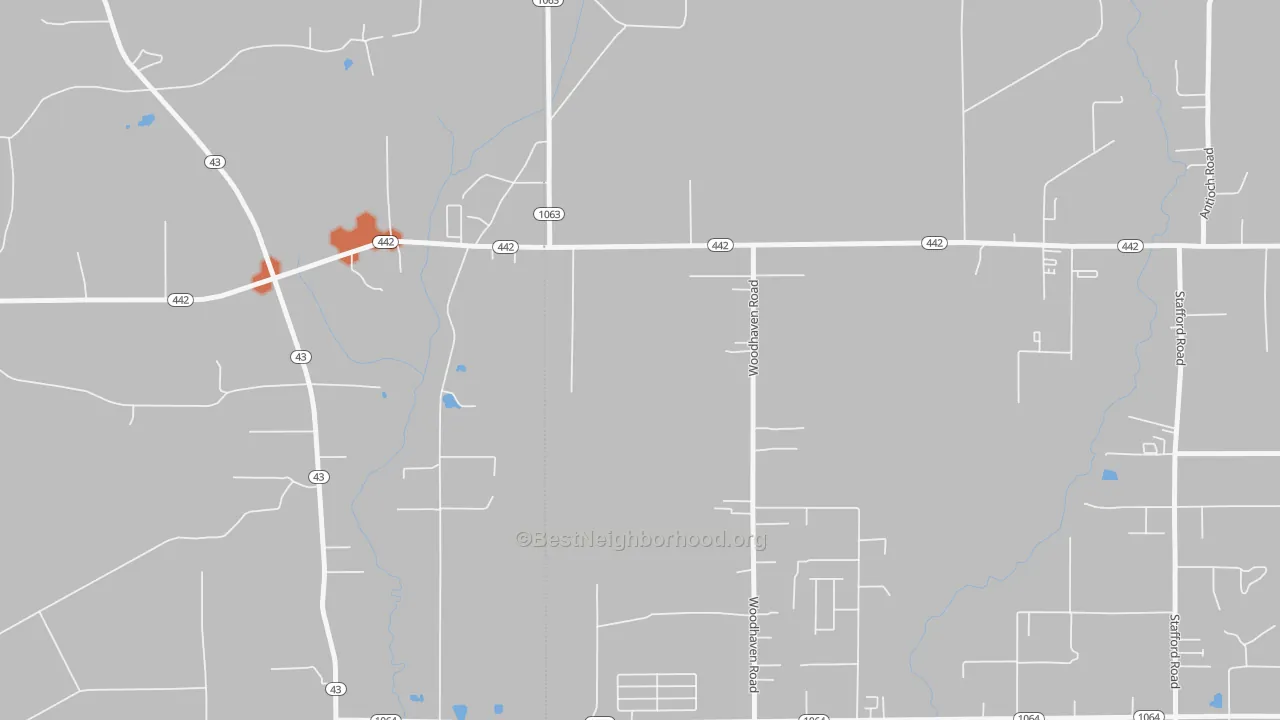 Bike Grade map of Woodhaven, LA