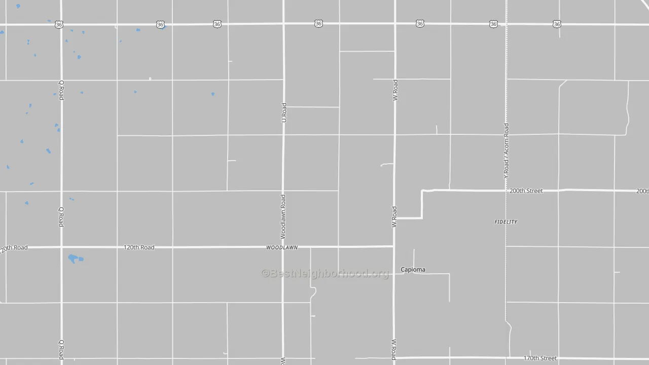 Bike Grade map of Woodlawn, KS