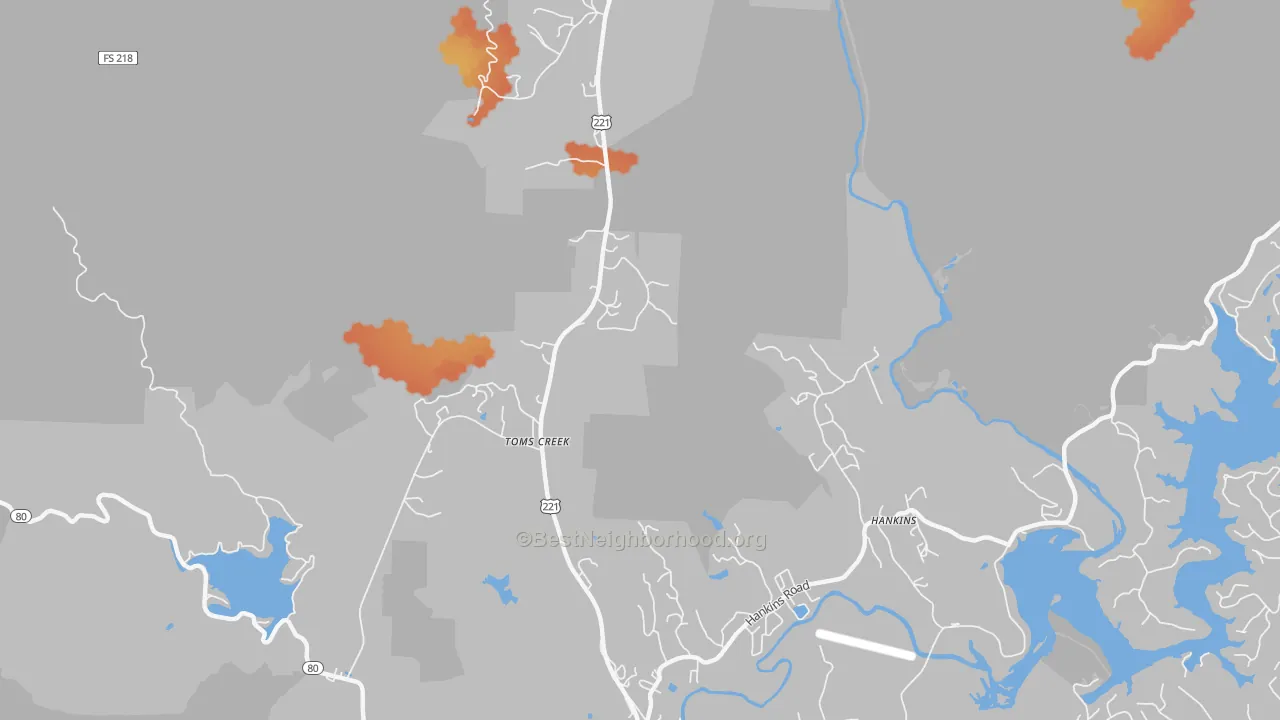 Bike Grade map of Woodlawn, NC