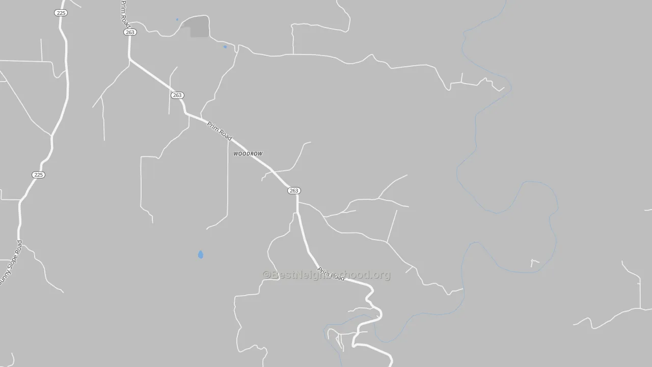 Bike Grade map of Woodrow, AR