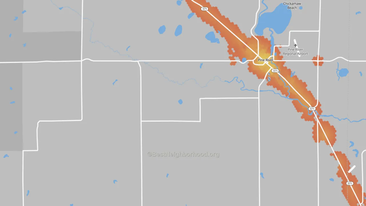 Bike Grade map of Woodrow, MN