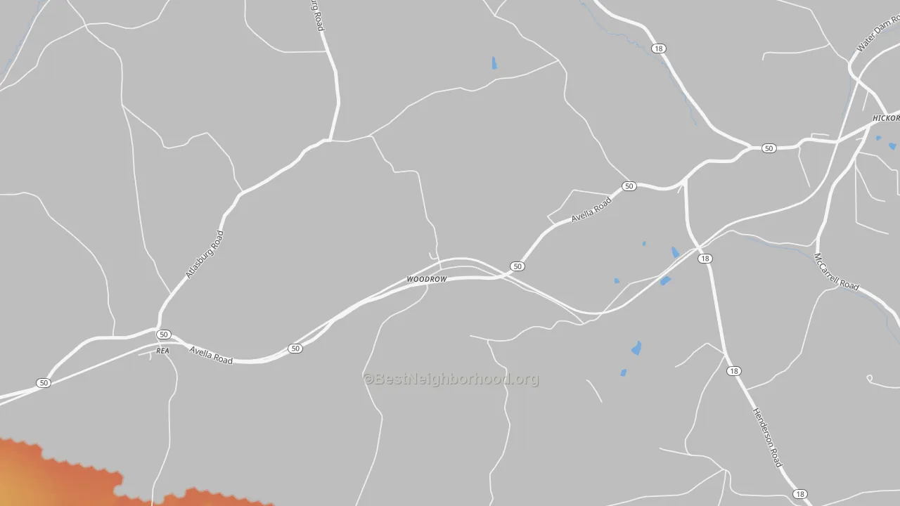 Bike Grade map of Woodrow, PA