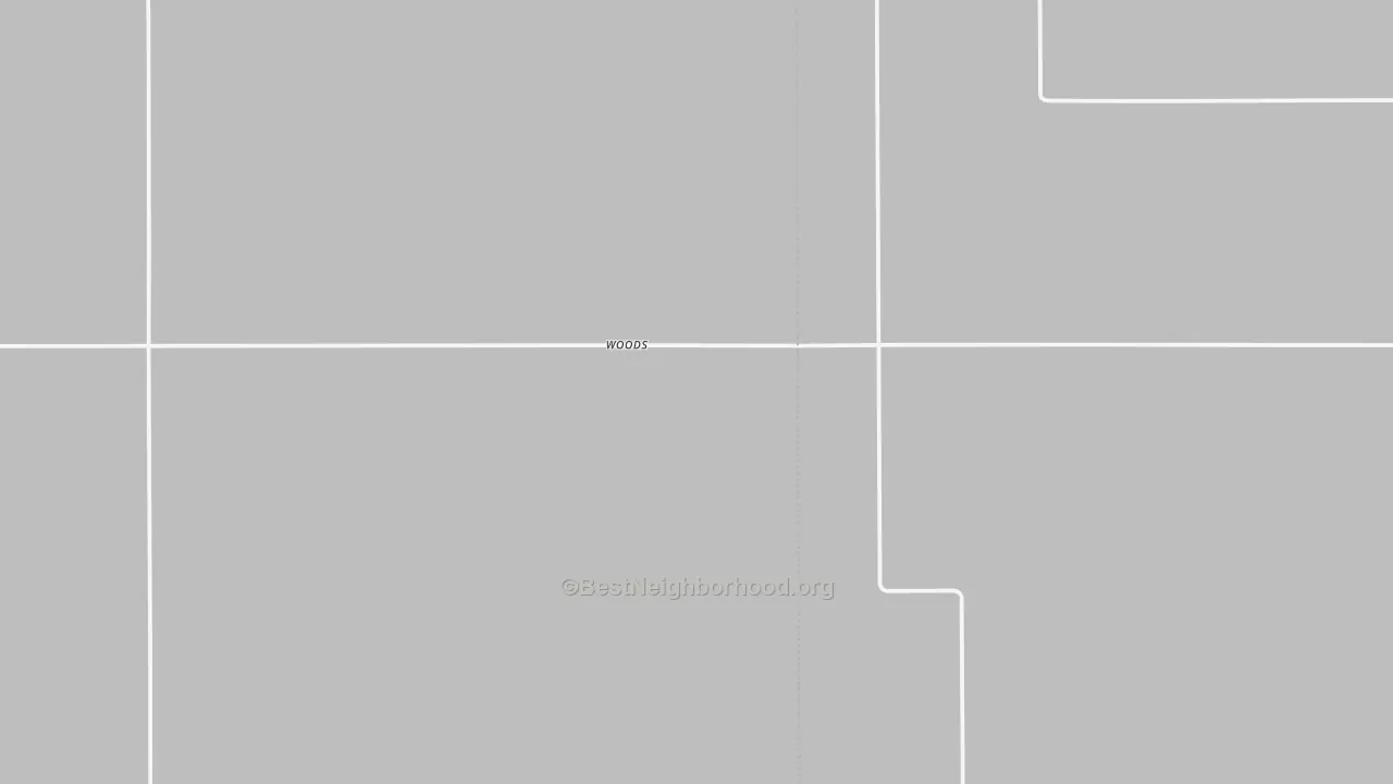 Bike Grade map of Woods, KS