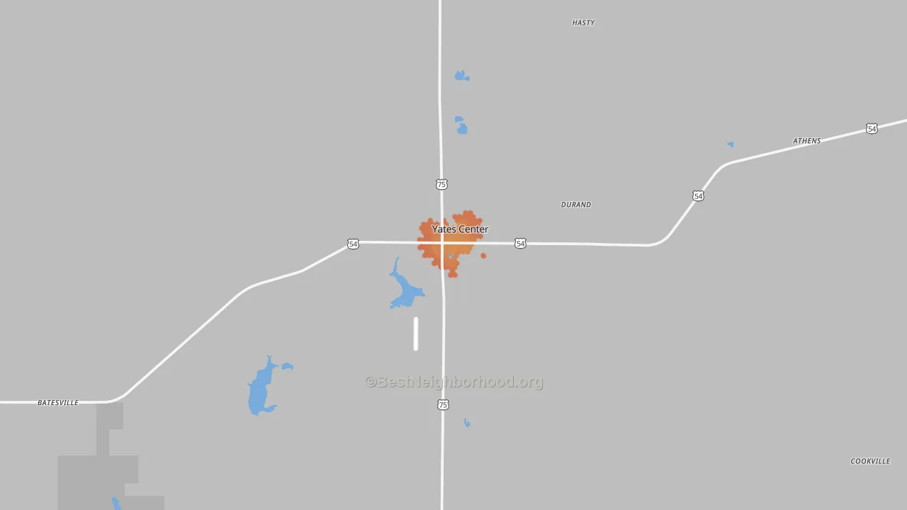 Bike Grade map of Woodson County, KS
