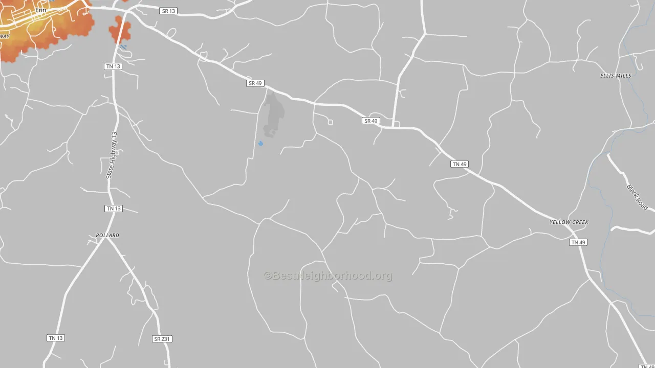 Bike Grade map of Woolworth, TN