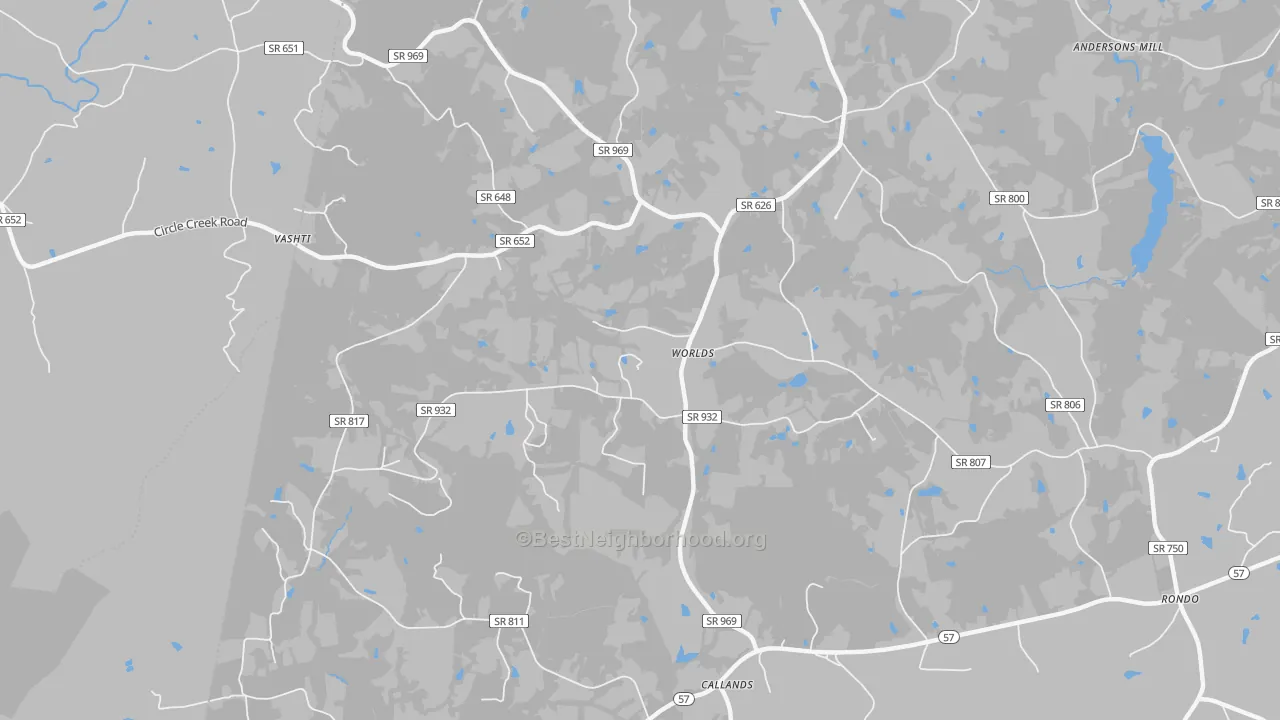 Bike Grade map of Worlds, VA