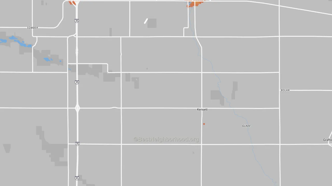 Bike Grade map of Worth County, IA