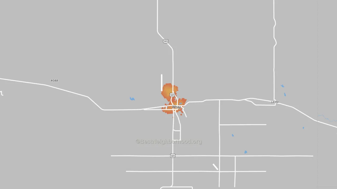 Bike Grade map of Wray, CO