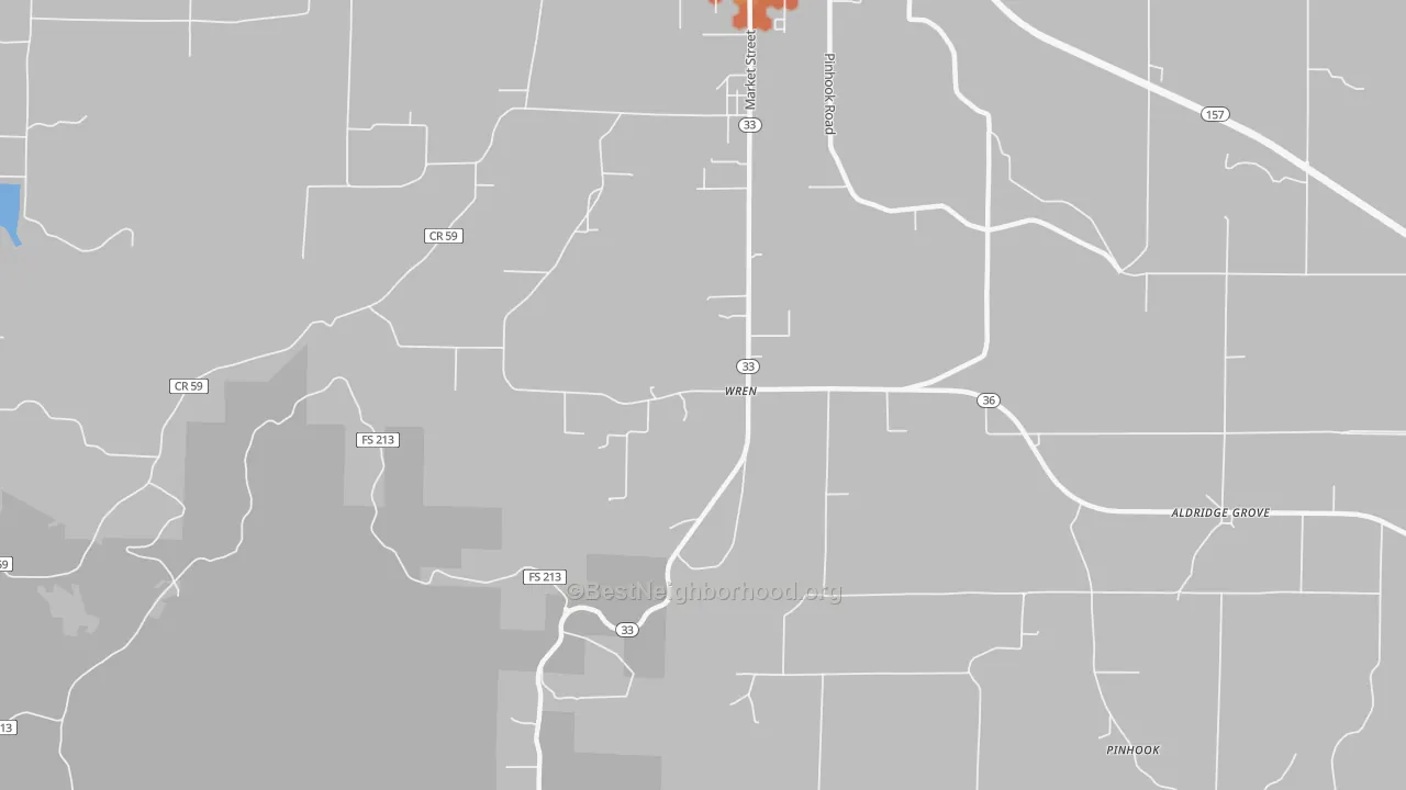 Bike Grade map of Wren, AL