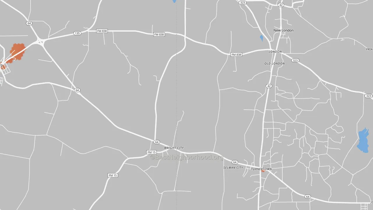 Bike Grade map of Wright City, TX