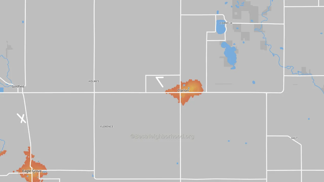 Bike Grade map of Wright County, IA
