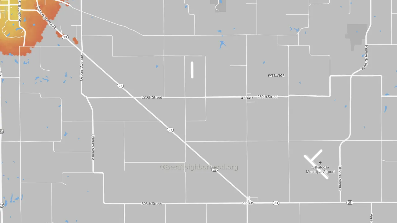 Bike Grade map of Wright, IA