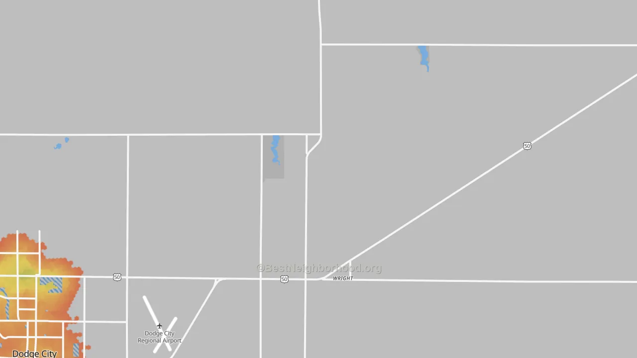 Bike Grade map of Wright, KS