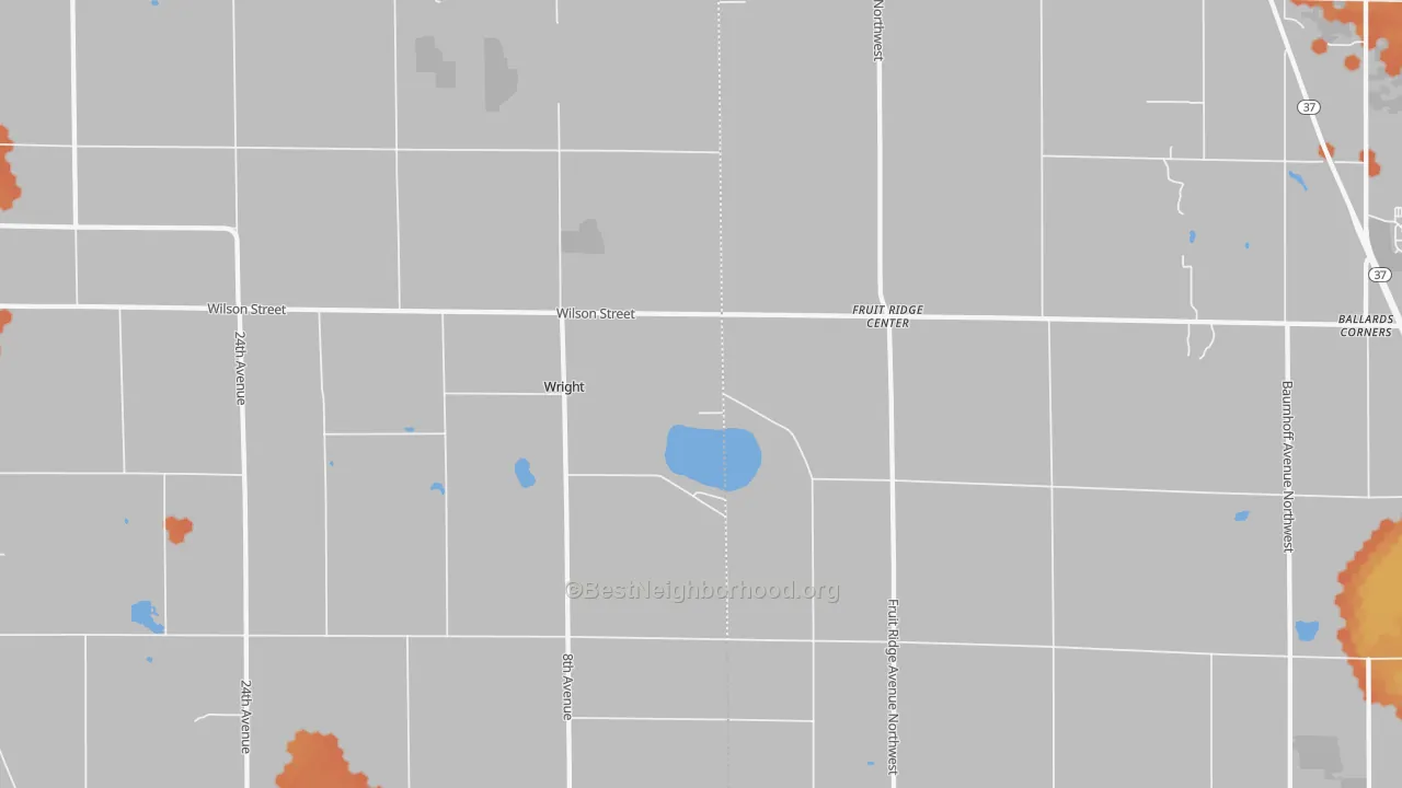 Bike Grade map of Wright, MI