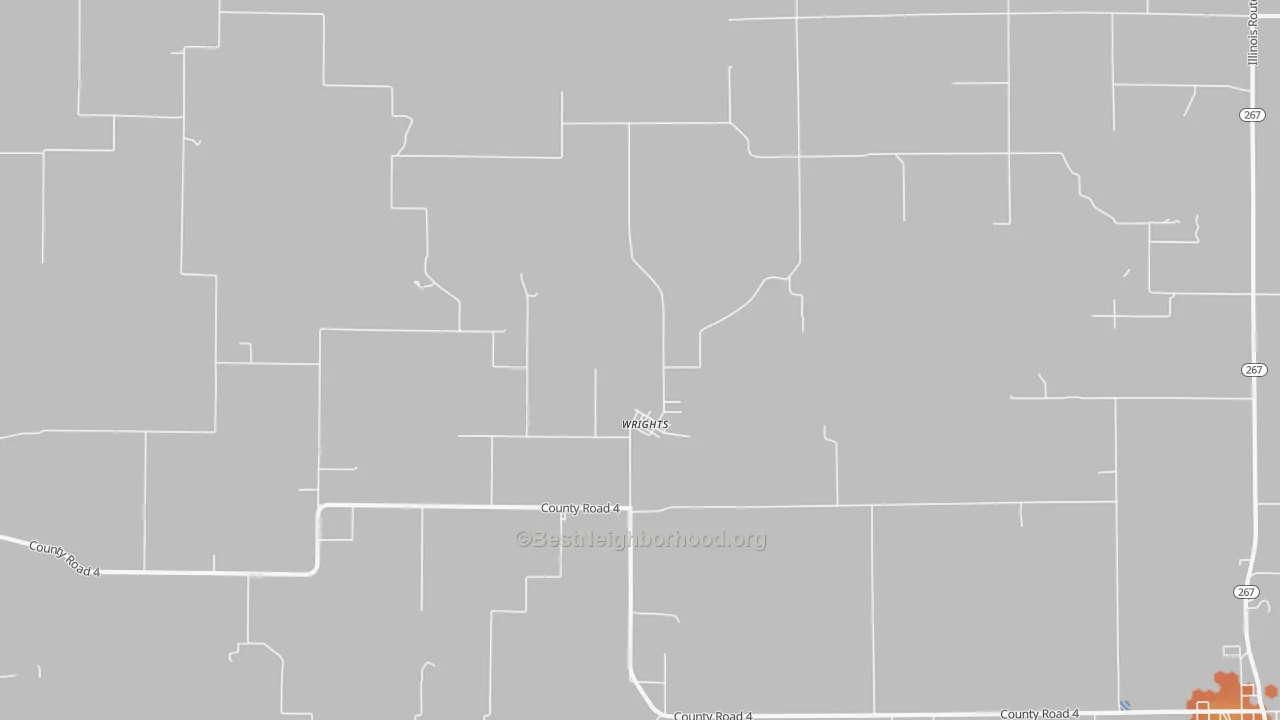 Bike Grade map of Wrights, IL