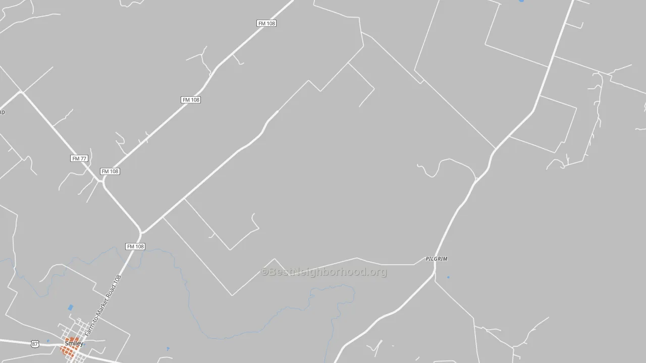 Bike Grade map of Wrightsboro, TX