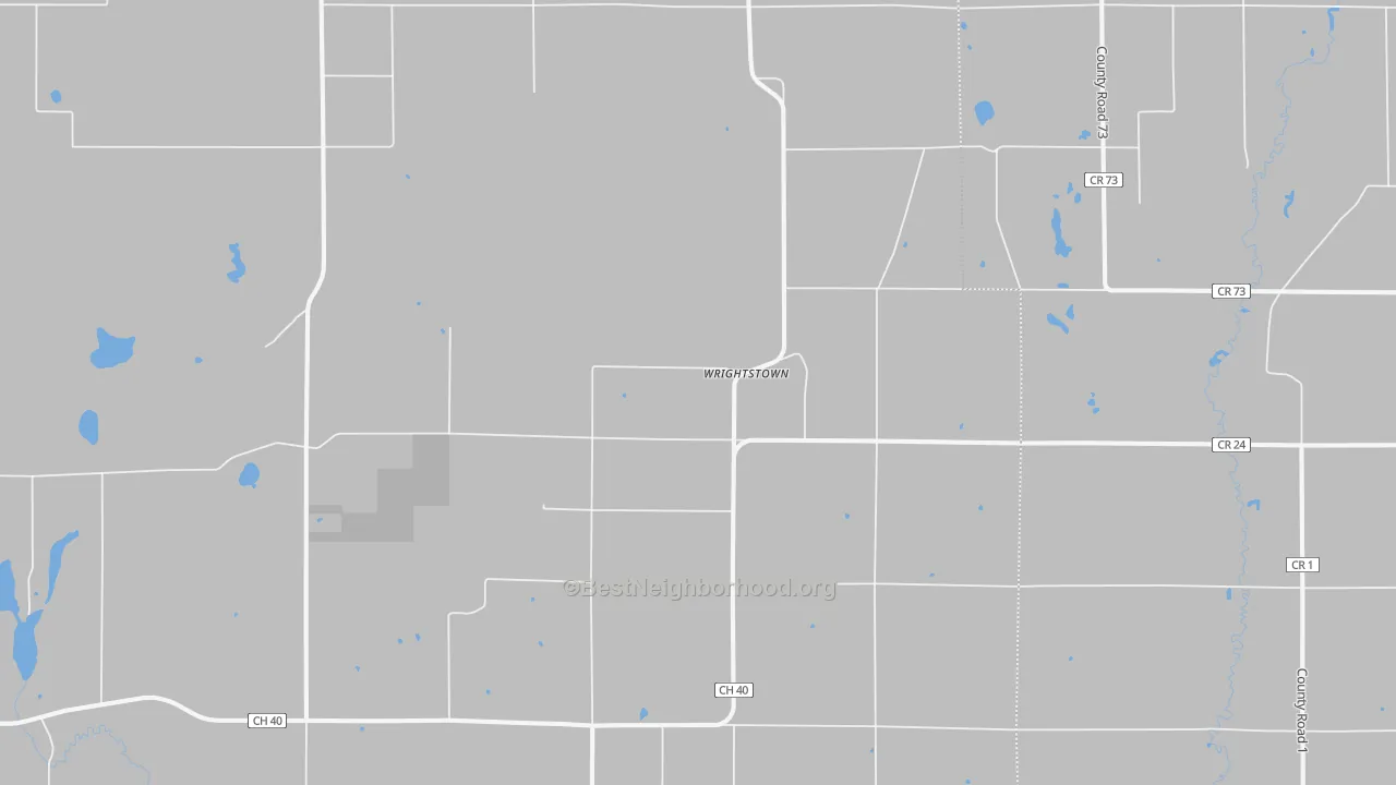Bike Grade map of Wrightstown, MN