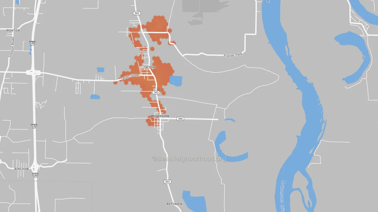 Bike Grade map of Wrightsville, AR