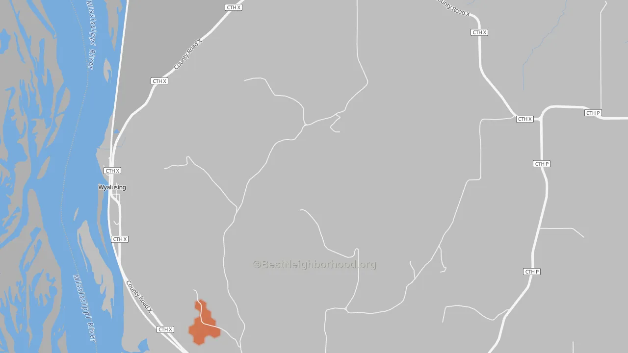 Bike Grade map of Wyalusing, WI