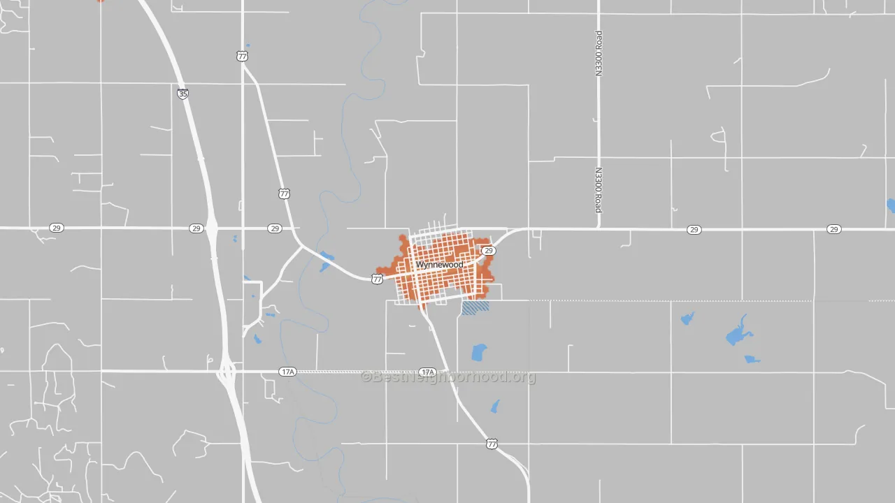 Bike Grade map of Wynnewood, OK