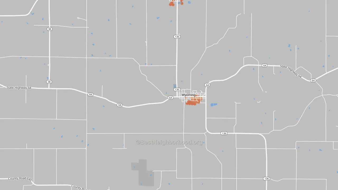 Bike Grade map of Wyoming, IA