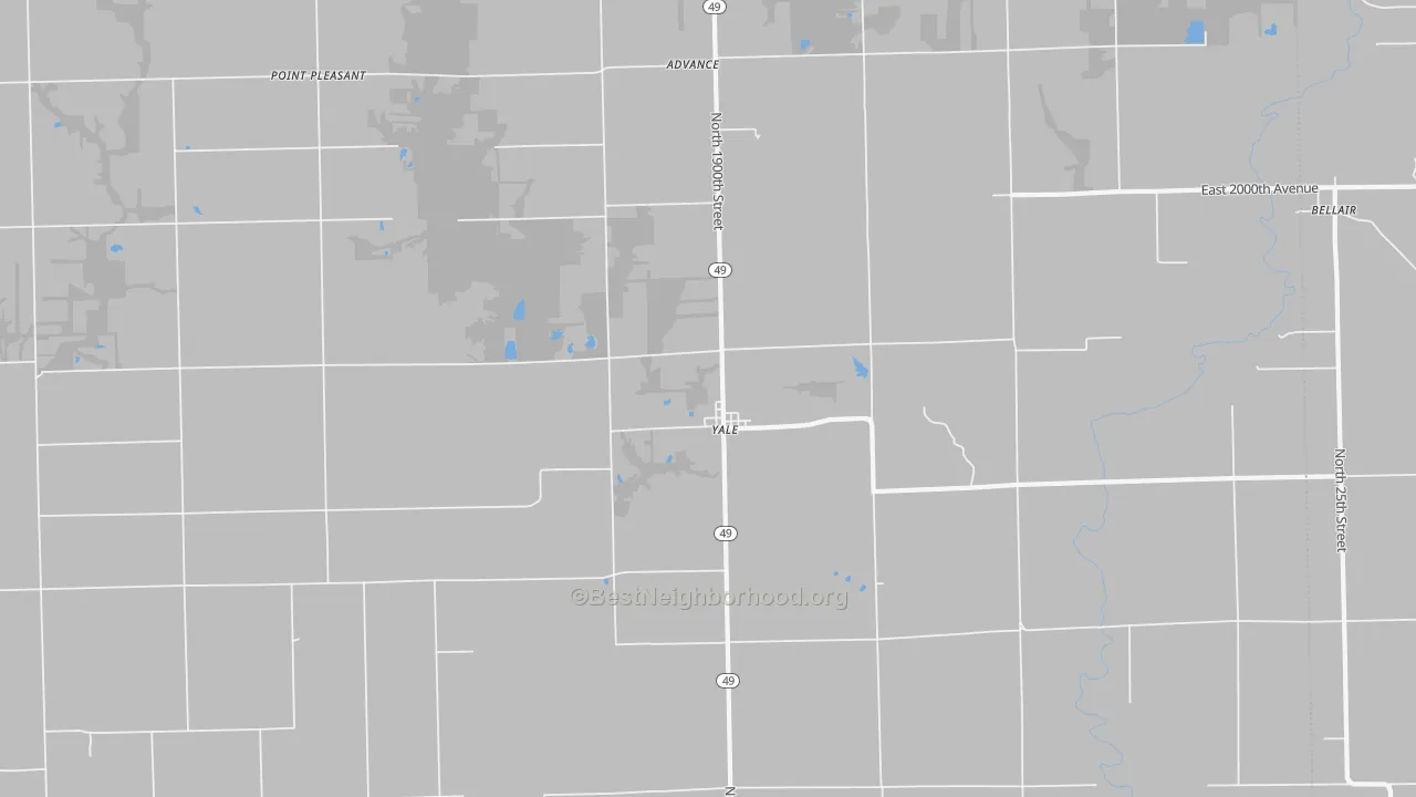 Bike Grade map of Yale, IL