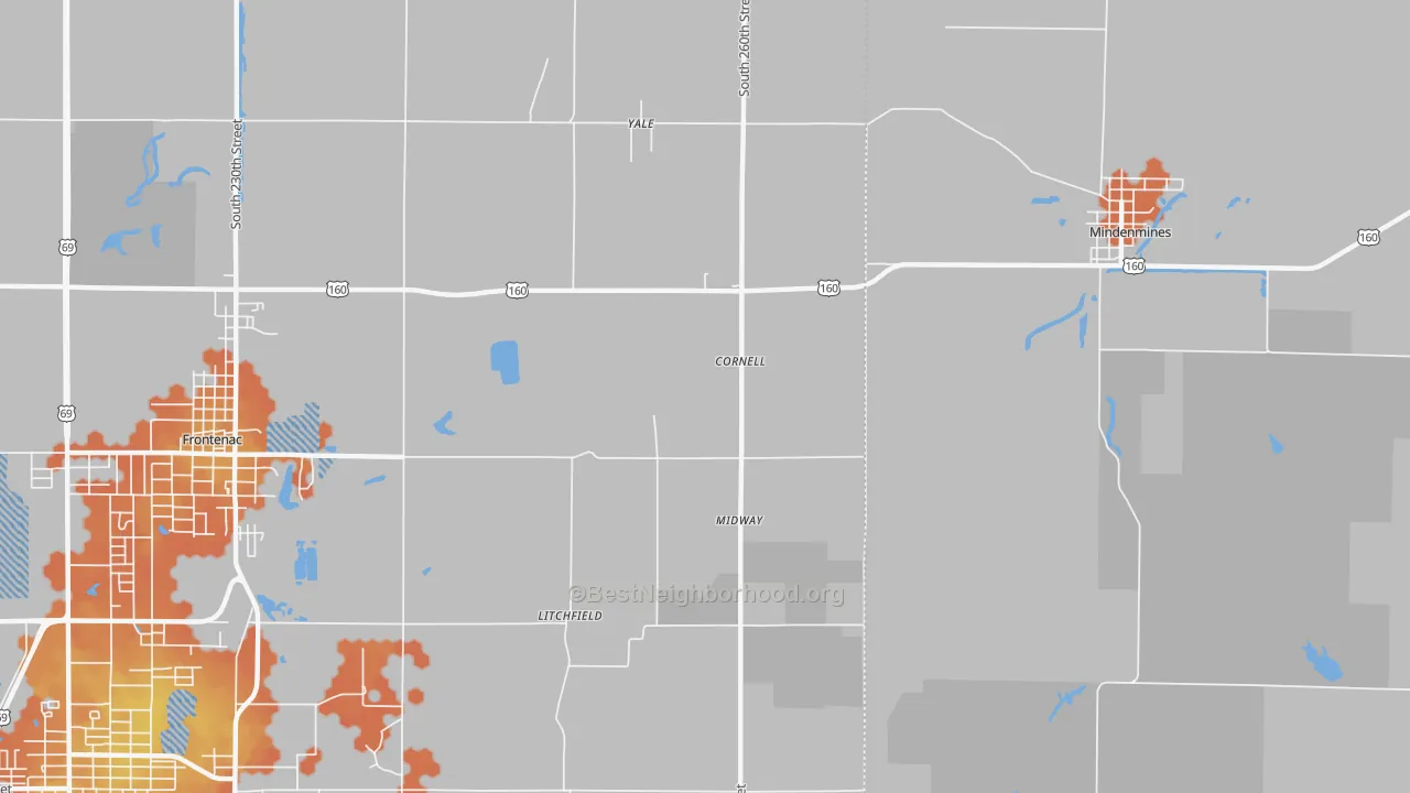 Bike Grade map of Yale, KS