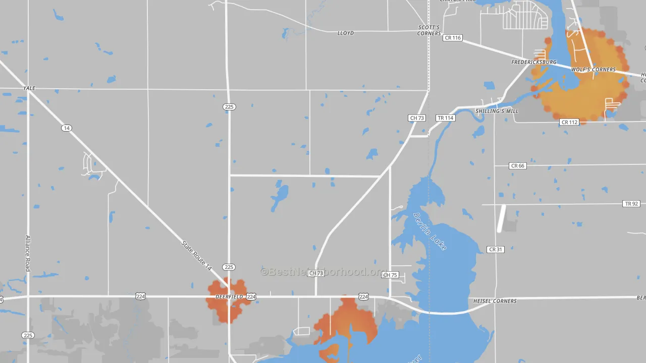 Bike Grade map of Yale, OH