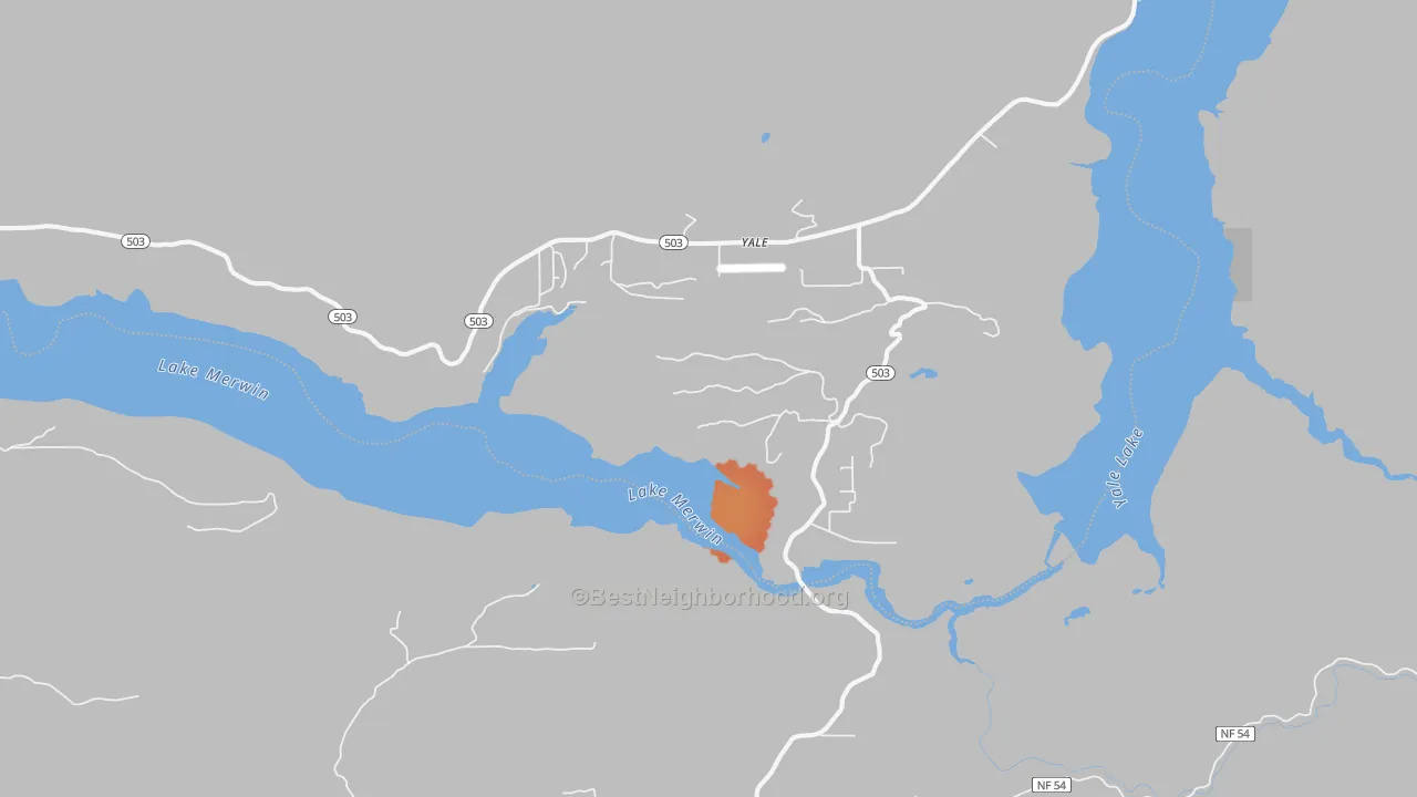 Bike Grade map of Yale, WA