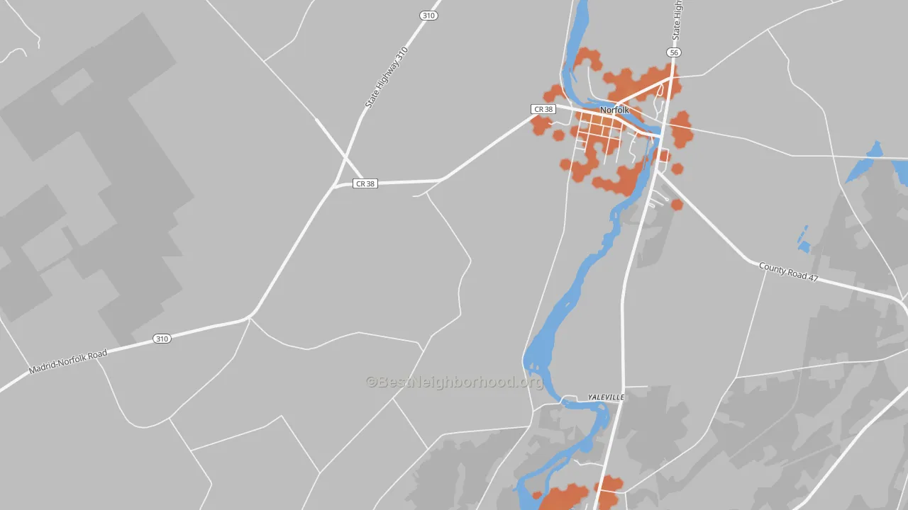 Bike Grade map of Yaleville, NY