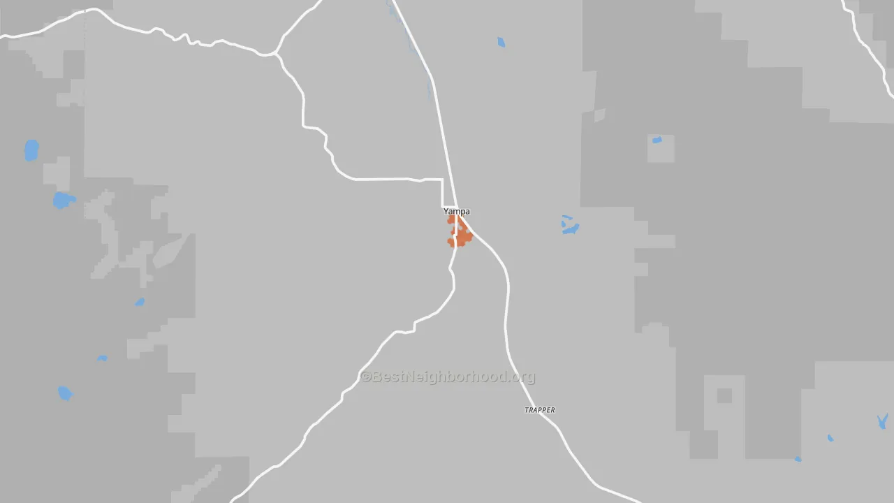 Bike Grade map of Yampa, CO