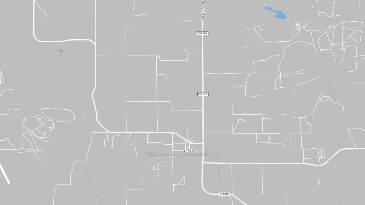 Bike Grade map of Yancey, TX