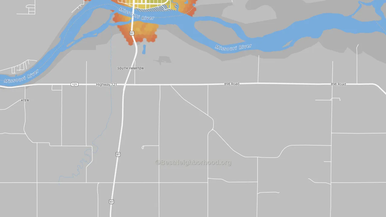 Bike Grade map of Yankton, NE