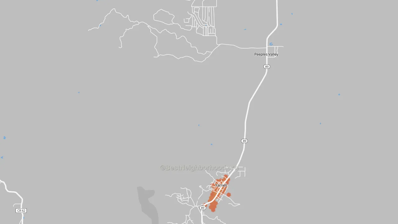 Bike Grade map of Yarnell, AZ
