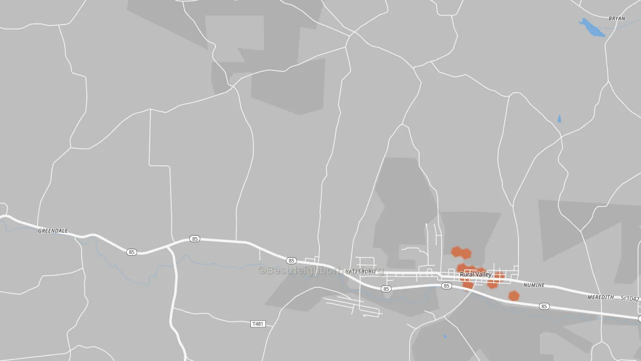Bike Grade map of Yatesboro, PA
